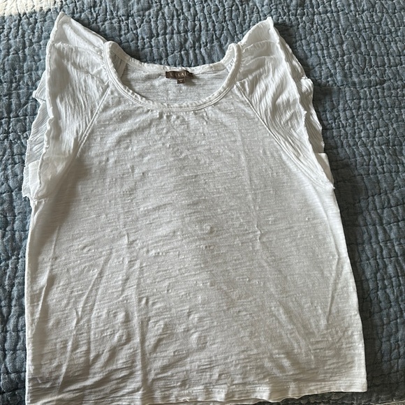 Lilla P crew neck flutter sleeve tank top - Picture 4 of 5